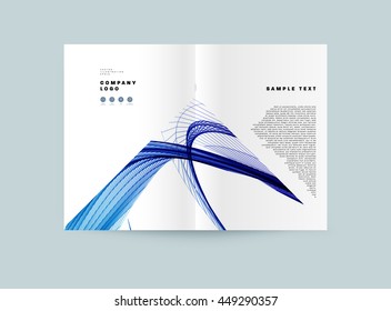 Geometrischer Cover-Hintergrund, Broschüren-Template-Layout für Geschäftsbericht oder Business Design. A4-Broschüre. Dreieckige oder polygonale Strukturen. Vektorgrafik.