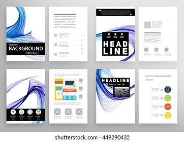 Geometric Cover Background, Brochure Template Layout for Annual Report or Business Design. A4 Booklet. Triangular or Polygonal Structures. Vector Illustration.