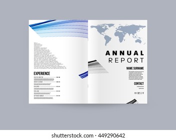 Geometric Cover Background, Brochure Template Layout for Annual Report or Business Design. A4 Booklet. Triangular or Polygonal Structures. Vector Illustration.