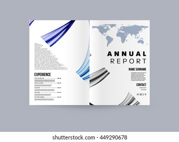 Geometric Cover Background, Brochure Template Layout for Annual Report or Business Design. A4 Booklet. Triangular or Polygonal Structures. Vector Illustration.