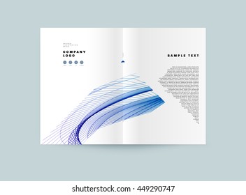 Fondo de la cubierta geométrica, diseño de plantilla de folleto para el informe anual o el diseño empresarial. Folleto A4. Estructuras triangulares o poligonales. Ilustración vectorial.