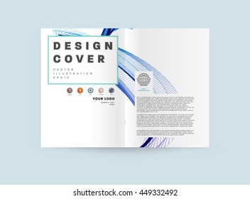 Fondo de la cubierta geométrica, diseño de plantilla de folleto para el informe anual o el diseño empresarial. Folleto A4. Estructuras triangulares o poligonales. Ilustración vectorial.