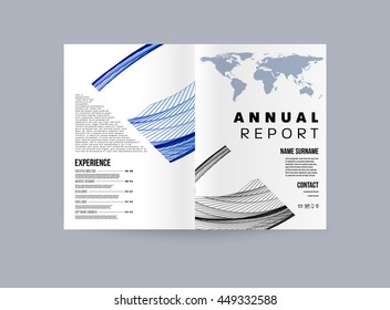 Geometric Cover Background, Brochure Template Layout for Annual Report or Business Design. A4 Booklet. Triangular or Polygonal Structures. Vector Illustration.