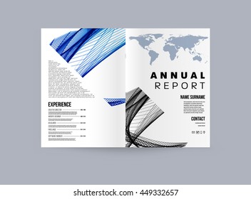 Geometric Cover Background, Brochure Template Layout for Annual Report or Business Design. A4 Booklet. Triangular or Polygonal Structures. Vector Illustration.