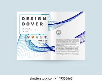 Fondo de la cubierta geométrica, diseño de plantilla de folleto para el informe anual o el diseño empresarial. Folleto A4. Estructuras triangulares o poligonales. Ilustración vectorial.