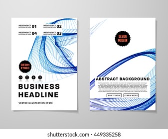 Geometric Cover Background, Brochure Template Layout for Annual Report or Business Design. A4 Booklet. Triangular or Polygonal Structures. Vector Illustration.
