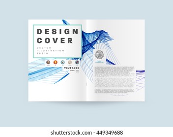 Fondo de la cubierta geométrica, diseño de plantilla de folleto para el informe anual o el diseño empresarial. Folleto A4. Estructuras triangulares o poligonales. Ilustración vectorial.