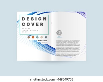 Fondo de la cubierta geométrica, diseño de plantilla de folleto para el informe anual o el diseño empresarial. Folleto A4. Estructuras triangulares o poligonales. Ilustración vectorial.