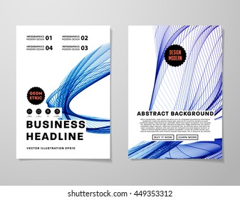 Geometric Cover Background, Brochure Template Layout for Annual Report or Business Design. A4 Booklet. Triangular or Polygonal Structures. Vector Illustration.