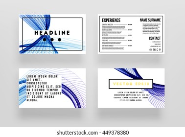 Geometric Cover Background, Brochure Template Layout for Annual Report or Business Design. A4 Booklet. Triangular or Polygonal Structures. Vector Illustration.