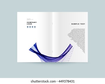 Fondo de la cubierta geométrica, diseño de plantilla de folleto para el informe anual o el diseño empresarial. Folleto A4. Estructuras triangulares o poligonales. Ilustración vectorial.