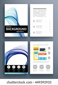 Fondo de la cubierta geométrica, diseño de plantilla de folleto para el informe anual o el diseño empresarial. Folleto A4. Estructuras triangulares o poligonales. Ilustración vectorial.