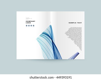 Fondo de la cubierta geométrica, diseño de plantilla de folleto para el informe anual o el diseño empresarial. Folleto A4. Estructuras triangulares o poligonales. Ilustración vectorial.