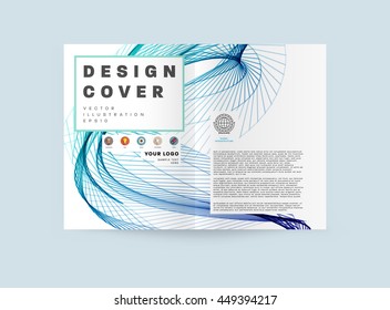 Fondo de la cubierta geométrica, diseño de plantilla de folleto para el informe anual o el diseño empresarial. Folleto A4. Estructuras triangulares o poligonales. Ilustración vectorial.