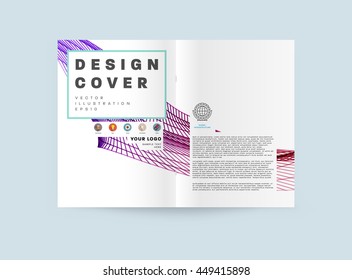 Plano de fundo da capa geométrica, layout do modelo de brochura para relatório anual ou design de negócios. Livreto A4. Estruturas triangulares ou poligonais. Ilustração de vetor.