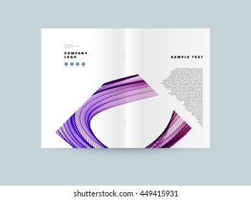 Geometrischer Cover-Hintergrund, Broschüren-Template-Layout für Geschäftsbericht oder Business Design. A4-Broschüre. Dreieckige oder polygonale Strukturen. Vektorgrafik.