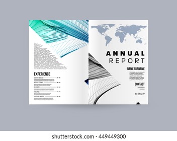 Geometric Cover Background, Brochure Template Layout for Annual Report or Business Design. A4 Booklet. Triangular or Polygonal Structures. Vector Illustration.