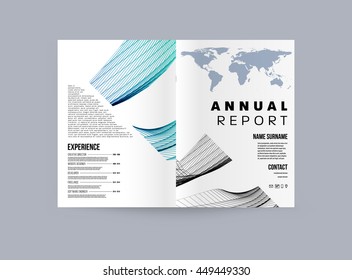 Geometric Cover Background, Brochure Template Layout for Annual Report or Business Design. A4 Booklet. Triangular or Polygonal Structures. Vector Illustration.