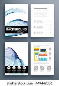 Geometrischer Cover-Hintergrund, Broschüren-Template-Layout für Geschäftsbericht oder Business Design. A4-Broschüre. Dreieckige oder polygonale Strukturen. Vektorgrafik.