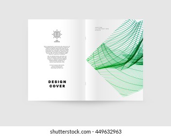 Fondo de la cubierta geométrica, diseño de plantilla de folleto para el informe anual o el diseño empresarial. Folleto A4. Estructuras triangulares o poligonales. Ilustración vectorial.