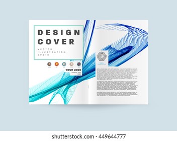 Fondo de la cubierta geométrica, diseño de plantilla de folleto para el informe anual o el diseño empresarial. Folleto A4. Estructuras triangulares o poligonales. Ilustración vectorial.