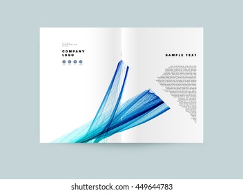 Fondo de la cubierta geométrica, diseño de plantilla de folleto para el informe anual o el diseño empresarial. Folleto A4. Estructuras triangulares o poligonales. Ilustración vectorial.