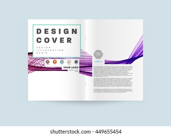 Fondo de la cubierta geométrica, diseño de plantilla de folleto para el informe anual o el diseño empresarial. Folleto A4. Estructuras triangulares o poligonales. Ilustración vectorial.