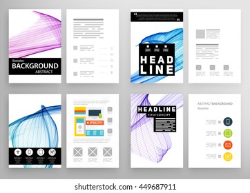 Geometric Cover Background, Brochure Template Layout for Annual Report or Business Design. A4 Booklet. Triangular or Polygonal Structures. Vector Illustration.