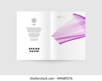 Fondo de la cubierta geométrica, diseño de plantilla de folleto para el informe anual o el diseño empresarial. Folleto A4. Estructuras triangulares o poligonales. Ilustración vectorial.