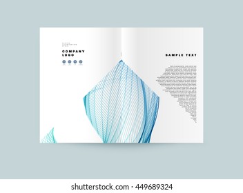 Fondo de la cubierta geométrica, diseño de plantilla de folleto para el informe anual o el diseño empresarial. Folleto A4. Estructuras triangulares o poligonales. Ilustración vectorial.