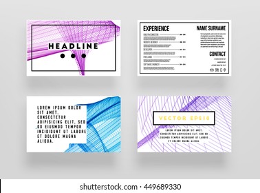 Geometric Cover Background, Brochure Template Layout for Annual Report or Business Design. A4 Booklet. Triangular or Polygonal Structures. Vector Illustration.