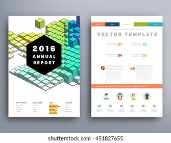 Geometric Cover Background, Brochure Template Layout for Annual Report or Business Design. A4 Booklet. Triangular or Polygonal Structures. Vector Illustration.