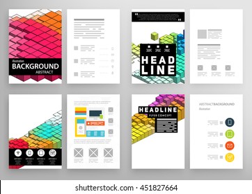 Fondo de la cubierta geométrica, diseño de plantilla de folleto para el informe anual o el diseño empresarial. Folleto A4. Estructuras triangulares o poligonales. Ilustración vectorial.