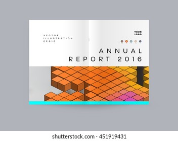 Geometrischer Cover-Hintergrund, Broschüren-Template-Layout für Geschäftsbericht oder Business Design. A4-Broschüre. Dreieckige oder polygonale Strukturen. Vektorgrafik.