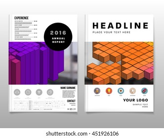 Fondo de la cubierta geométrica, diseño de plantilla de folleto para el informe anual o el diseño empresarial. Folleto A4. Estructuras triangulares o poligonales. Ilustración vectorial.