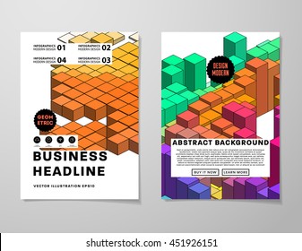 Fondo de la cubierta geométrica, diseño de plantilla de folleto para el informe anual o el diseño empresarial. Folleto A4. Estructuras triangulares o poligonales. Ilustración vectorial.