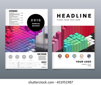 Geometrischer Cover-Hintergrund, Broschüren-Template-Layout für Geschäftsbericht oder Business Design. A4-Broschüre. Dreieckige oder polygonale Strukturen. Vektorgrafik.