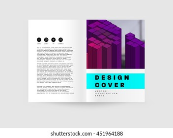 Fondo de la cubierta geométrica, diseño de plantilla de folleto para el informe anual o el diseño empresarial. Folleto A4. Estructuras triangulares o poligonales. Ilustración vectorial.