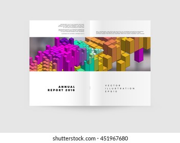 Geometrischer Cover-Hintergrund, Broschüren-Template-Layout für Geschäftsbericht oder Business Design. A4-Broschüre. Dreieckige oder polygonale Strukturen. Vektorgrafik.