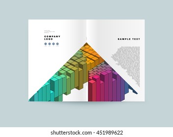 Geometrischer Cover-Hintergrund, Broschüren-Template-Layout für Geschäftsbericht oder Business Design. A4-Broschüre. Dreieckige oder polygonale Strukturen. Vektorgrafik.
