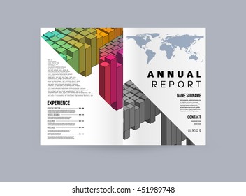 Fondo de la cubierta geométrica, diseño de plantilla de folleto para el informe anual o el diseño empresarial. Folleto A4. Estructuras triangulares o poligonales. Ilustración vectorial.