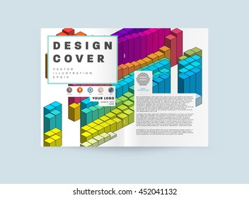 Geometrischer Cover-Hintergrund, Broschüren-Template-Layout für Geschäftsbericht oder Business Design. A4-Broschüre. Dreieckige oder polygonale Strukturen. Vektorgrafik.