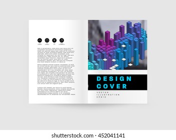 Geometrischer Cover-Hintergrund, Broschüren-Template-Layout für Geschäftsbericht oder Business Design. A4-Broschüre.  Polygonale Strukturen. Vektorgrafik.