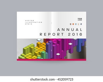 Fondo de la cubierta geométrica, diseño de plantilla de folleto para el informe anual o el diseño empresarial. Folleto A4. Estructuras triangulares o poligonales. Ilustración vectorial.