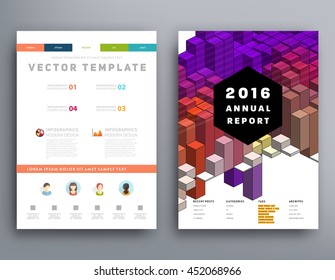Fondo de la cubierta geométrica, diseño de plantilla de folleto para el informe anual o el diseño empresarial. Folleto A4. Estructuras triangulares o poligonales. Ilustración vectorial.