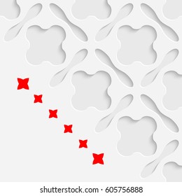 Fondo de la cubierta geométrica. Patrón oriental vectorial. Ornamento blanco con espacio de copia