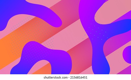 Geometrisches Cover. Cool Liquid Shape. violettes Grafikbanner. Wave Landing Page. Trendy Page. Abstraktes Konzept. Futuristisches Design. Mehrfarbige Vorlage. Lilac Geometry Cover