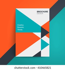 Geometric cover design. A4 format template for brochure,poster,flyer etc.