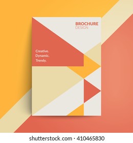 Geometric cover design. A4 format template for brochure,poster,flyer etc.