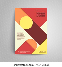 Geometric cover design. A4 format template for brochure,poster,flyer etc.